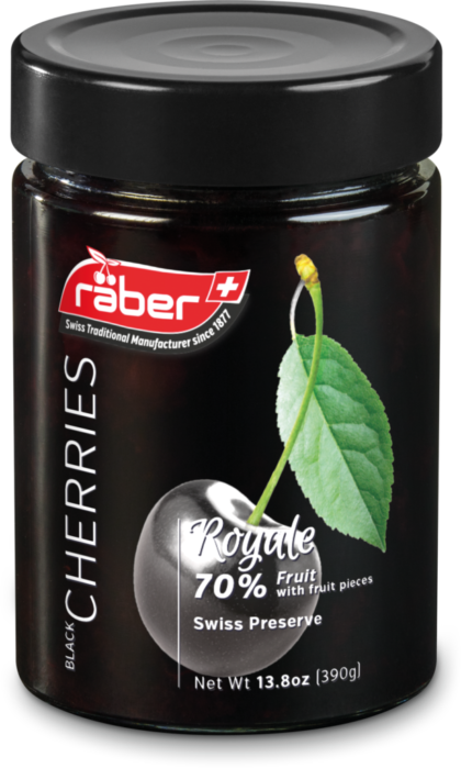 Raber Black Cherry Preserves 70% Fruit